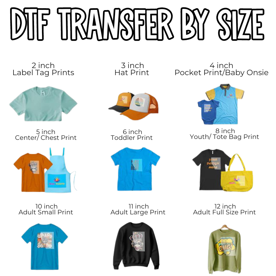 DTF Transfer By Size