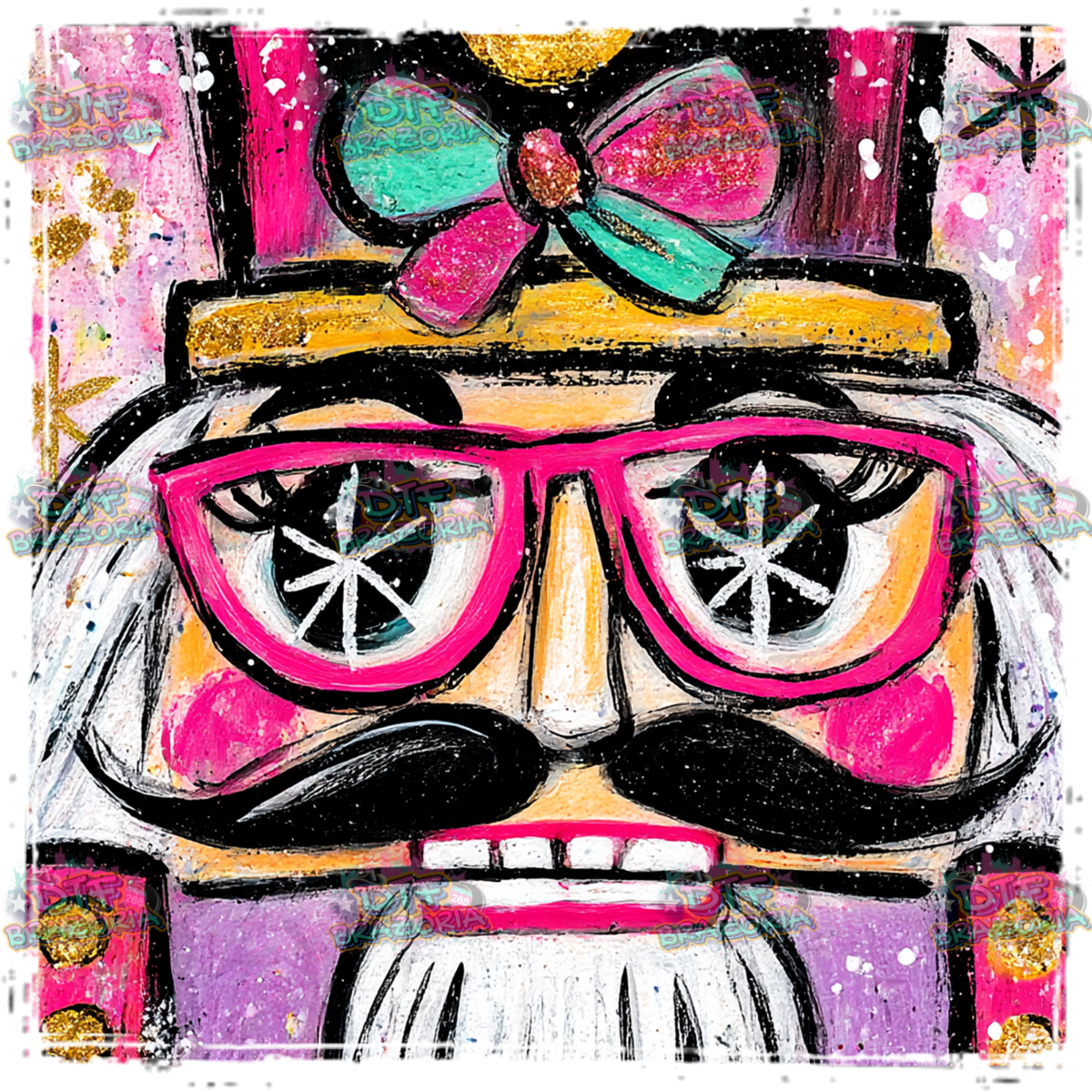 Pink Preppy Nutcracker Transfer