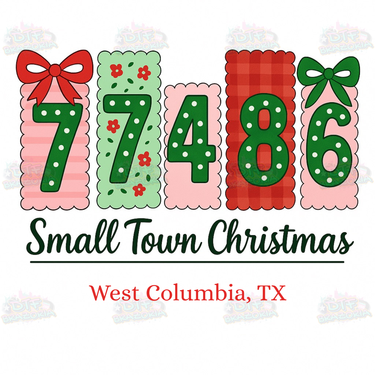 West Columbia Small Town Christmas Transfer