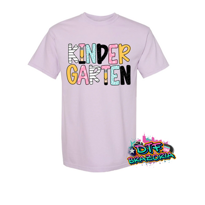 Colorful Doodle Grade Level Shirt – PreK to 5th Grade Back to School Tee – Comfort Colors Youth & Teacher T-Shirt