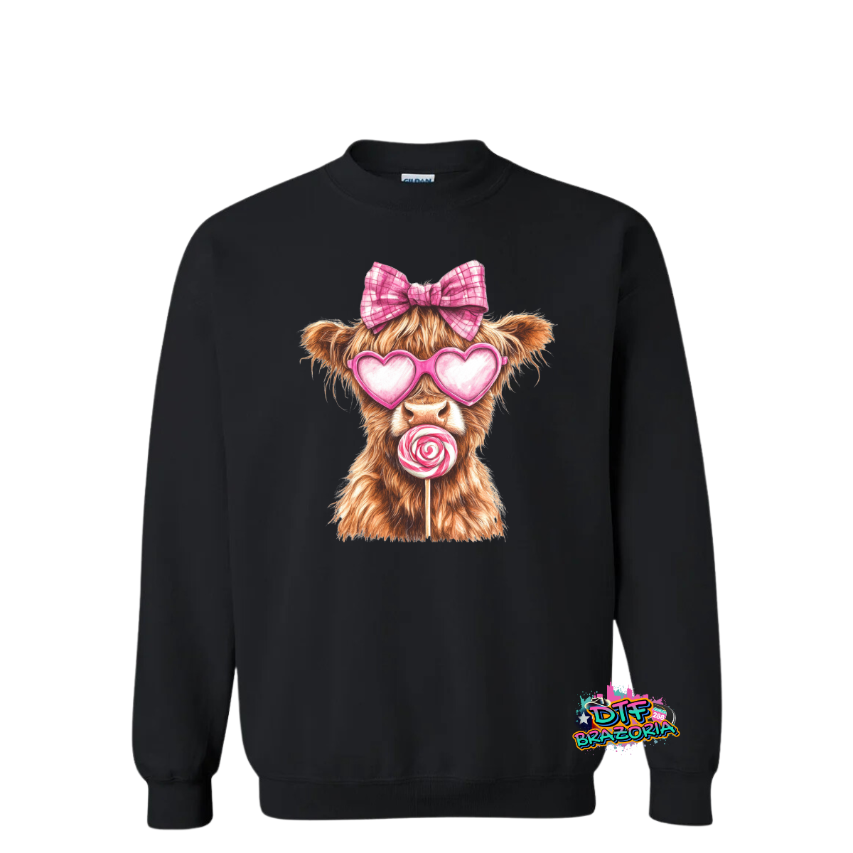 Highland Cow with Lollipop Crewneck