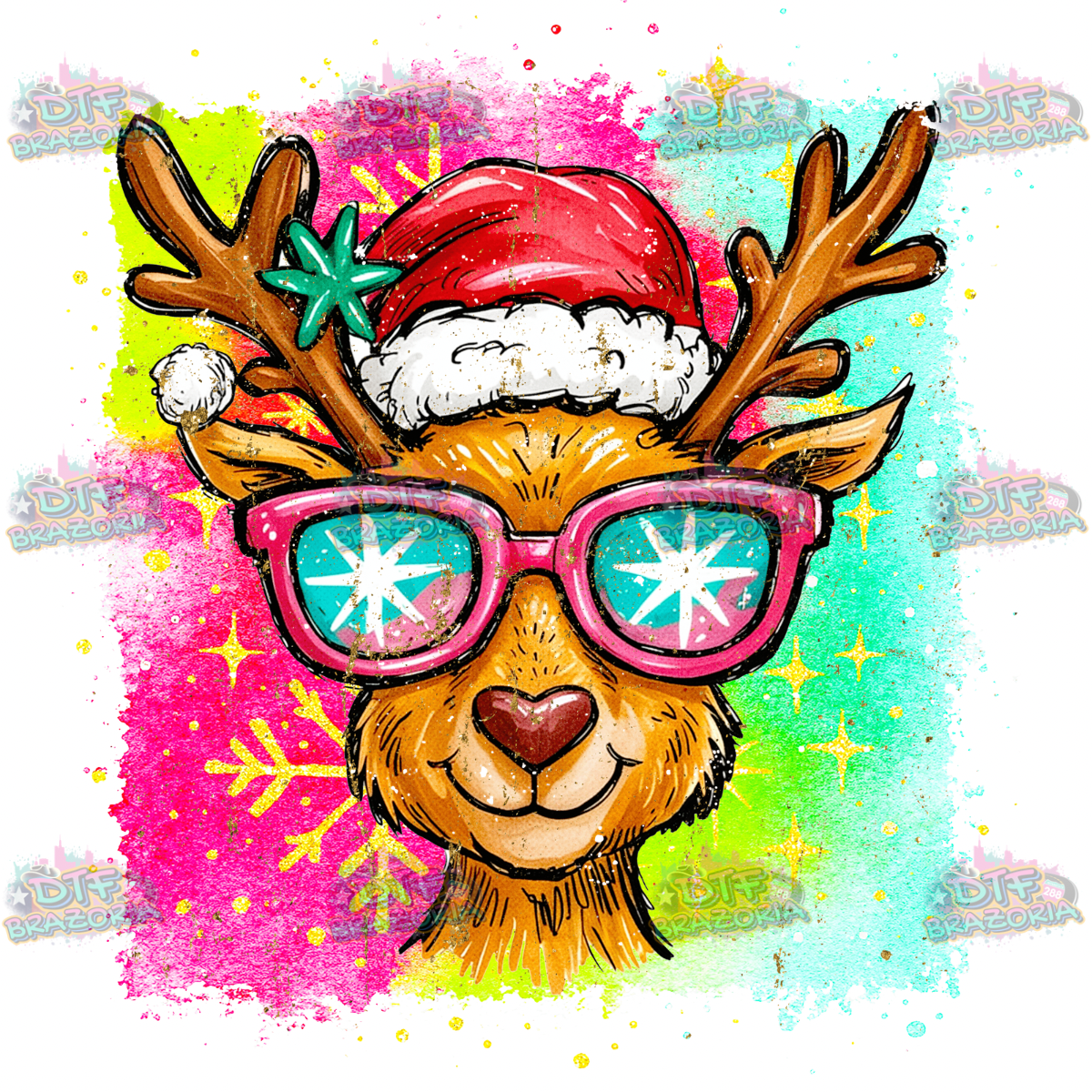 Colorful Reindeer Transfer