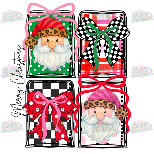 Leopard & Bows Santa Transfer