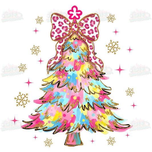 Preppy Christmas Tree Transfer