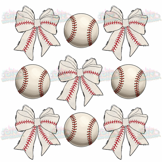 Baseball & Bows Transfer