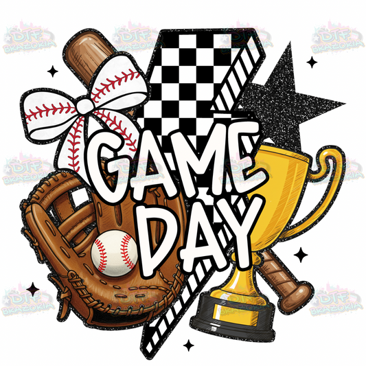 Glitter Baseball Game Day Transfer