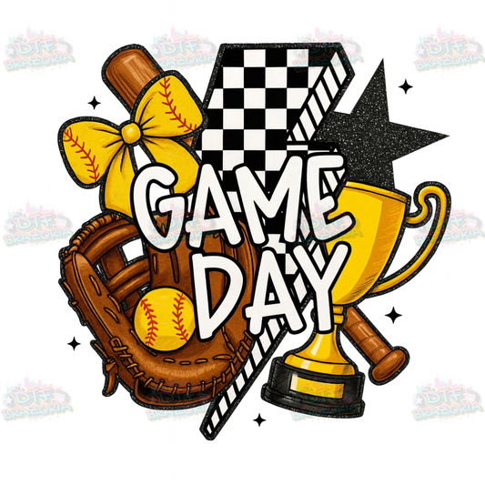Glitter Softball Game Day Transfer